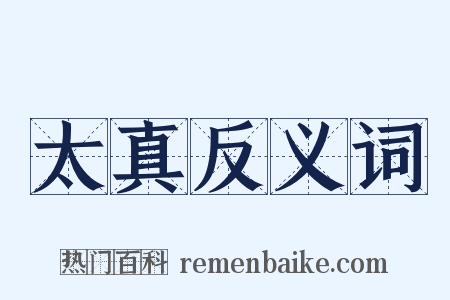 太真反义词是什么意思的图片
